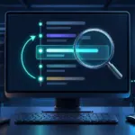 以前のBashコマンドの履歴を検索して振り返る画面のイラスト