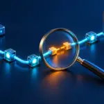 ネットワーク経路の複数のチェックポイントを拡大して確認する診断イラスト