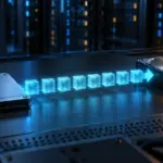 Imagen del comando dd donde los bloques de datos se copian en orden entre dos dispositivos de almacenamiento y hay una advertencia en el destino