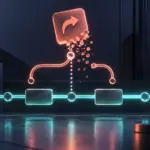 Un lien de raccourci se détache d’un circuit qui conserve sa voie principale, illustration du retrait d’un alias