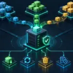 DNFがリポジトリのパッケージと依存関係を確認してRocky Linuxサーバーに適用するイラスト
