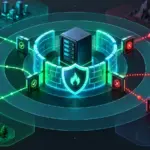 Ilustración del cortafuegos de Rocky Linux que controla el acceso por zona de red