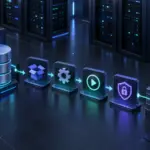 Rocky LinuxサーバーにPostgreSQLをインストールし、リモートアクセスを保護する過程のイラスト